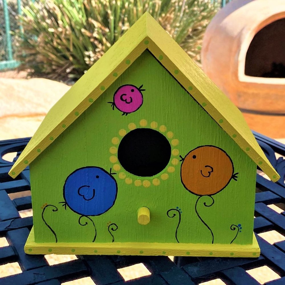 New Hand Painted Birdhouse